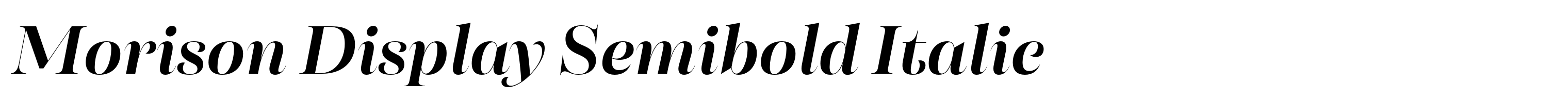 Morison Display Semibold Italic